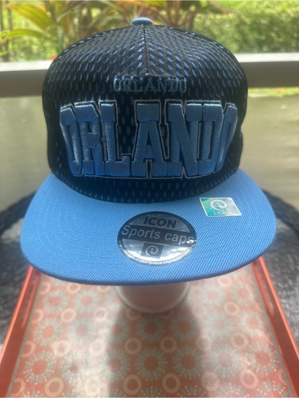 ICON Blue and Black Mesh Snapback Cap